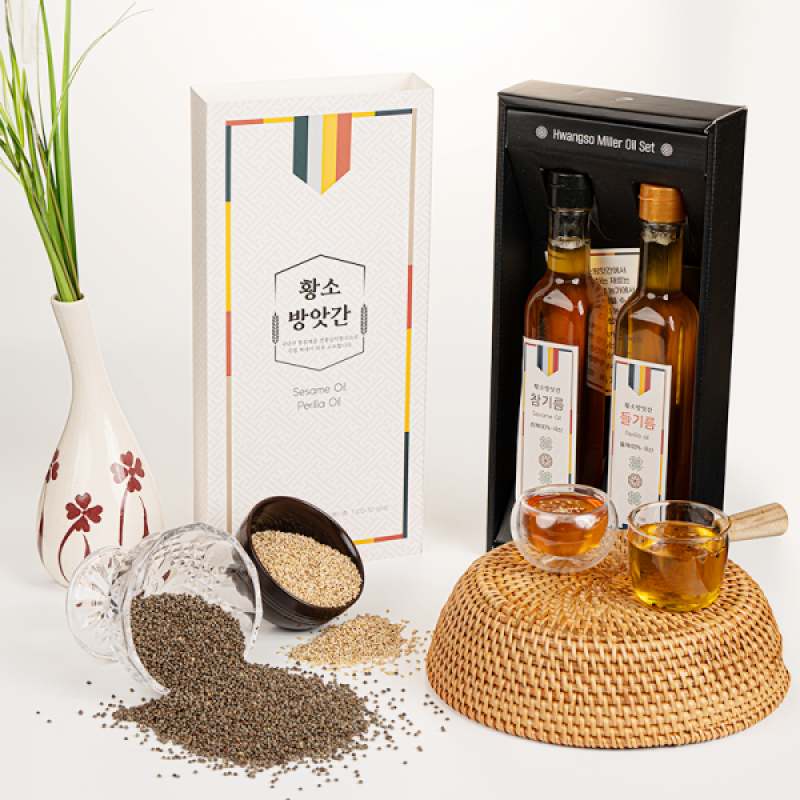 강원더몰,[라이브 특가] 마음 전하는 고소한 전통 기름 세트 (참기름 & 들기름 250ml)